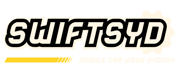 SwiftSYD mobile car wash technician detailing a vehicle at a Sydney location